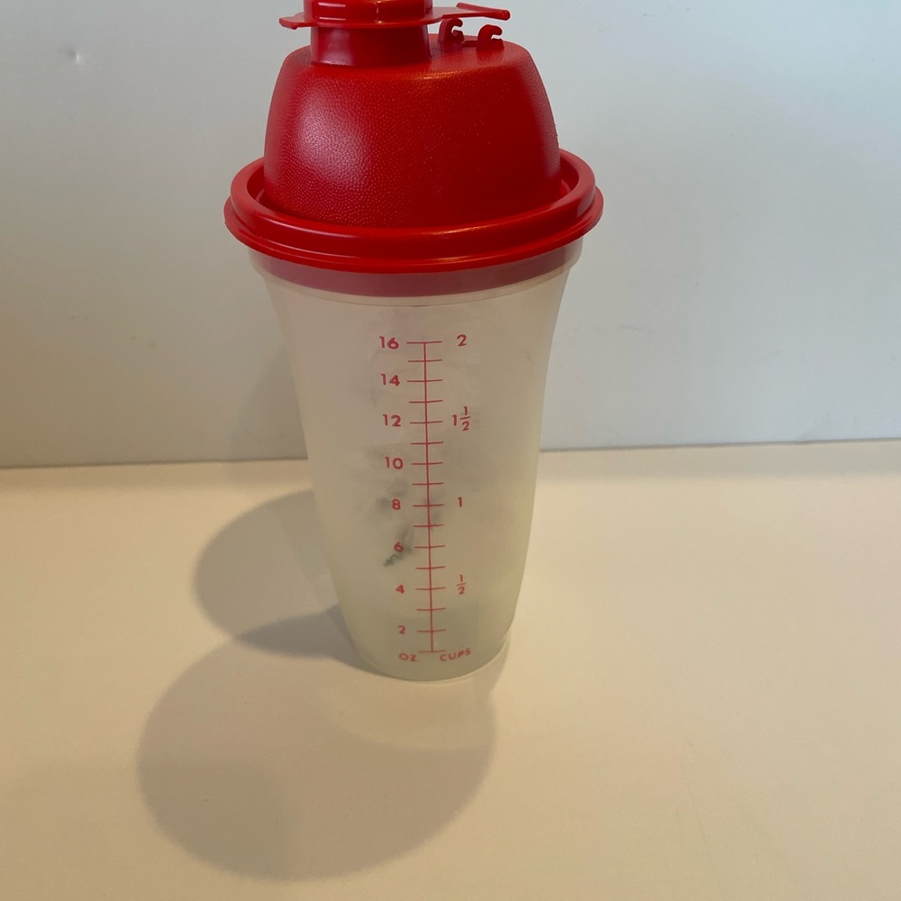 Tupperware Red and White Shaker Bottle